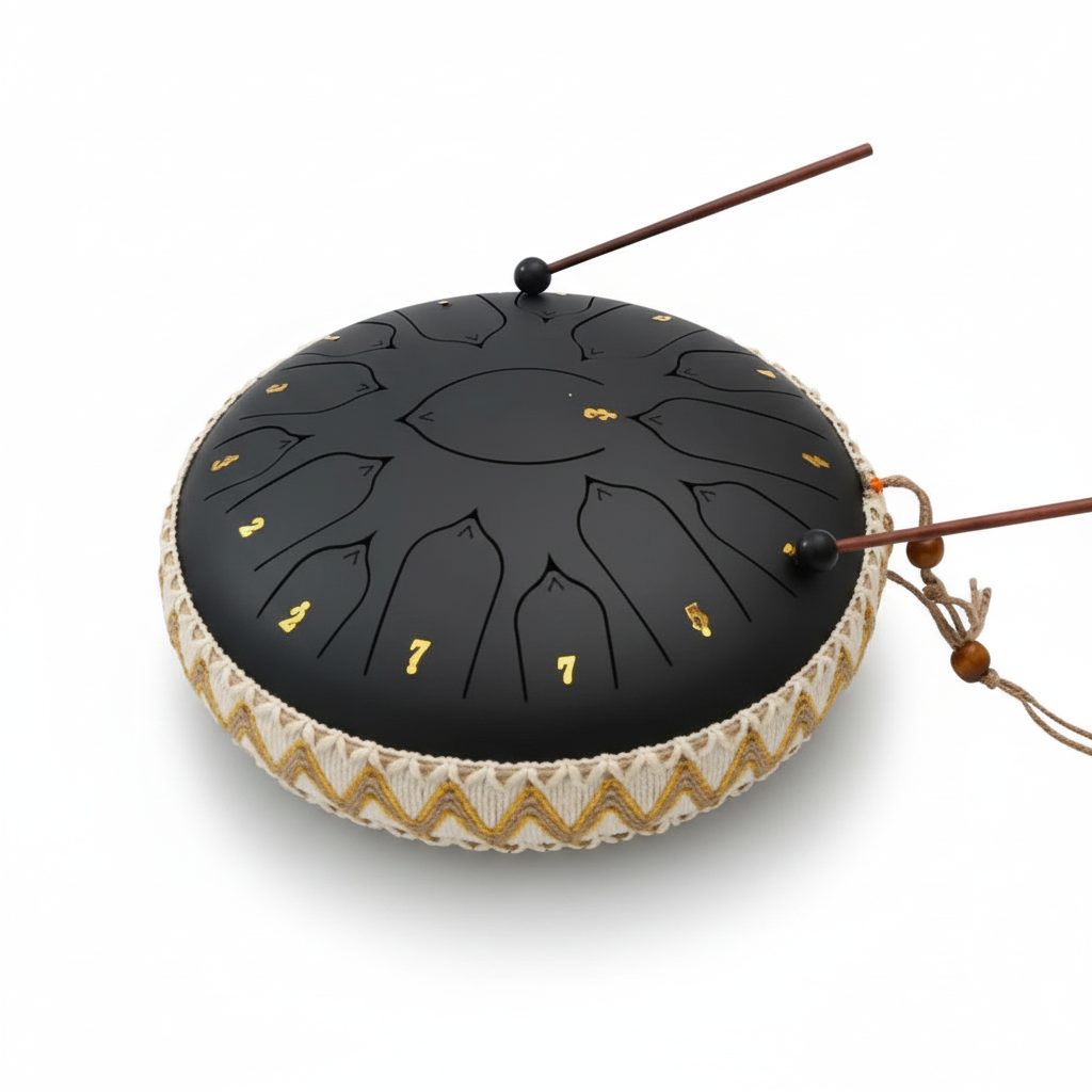 Wearclo | Steel Tongue Drum | Precision Tuning in C Major | Harmonic Overtone Resonance | Includes Mallets & Accessories | For Meditation & Sound Therapy