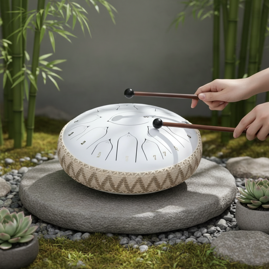 Wearclo | Steel Tongue Drum | Precision Tuning in C Major | Harmonic Overtone Resonance | Includes Mallets & Accessories | For Meditation & Sound Therapy