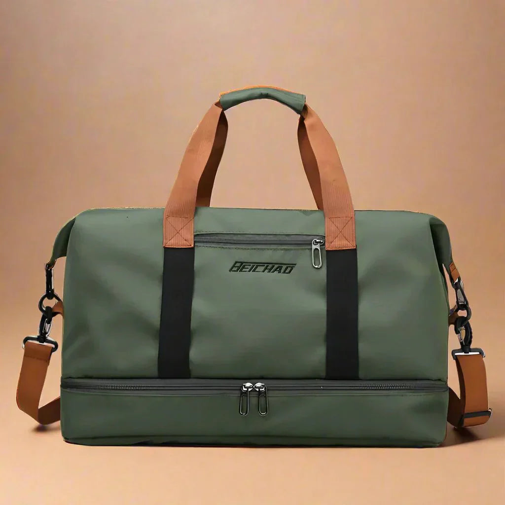 Wearclo | STRIDEGEAR – Waterproof Duffel Bag with Shoe Compartment & Dry-Wet Separation