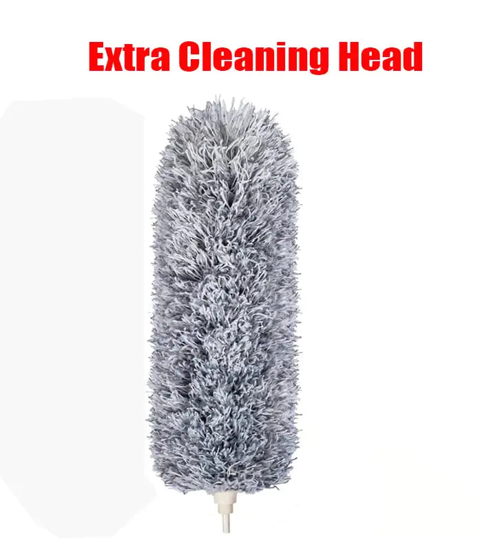 Wearclo | Telescopic dust duster with extra long microfiber head (Free 3 replacement cleaning heads)