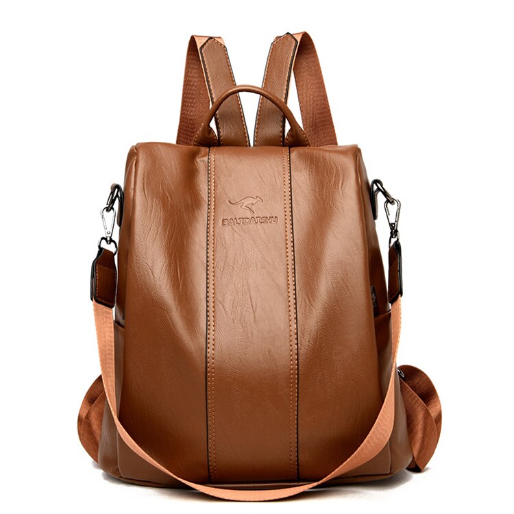 Wearclo | Theft-Proof Leather Backpack for Women in Vintage Style