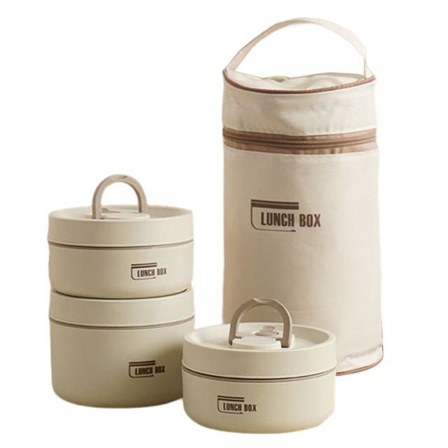Wearclo | ThermoBox Multi-Layered Insulated Lunchbox with FREE Carry Bag