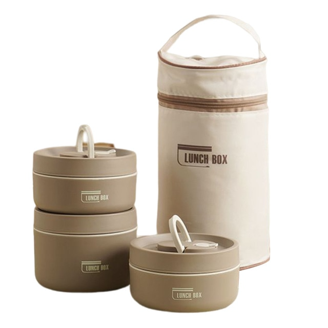 Wearclo | ThermoBox Multi-Layered Insulated Lunchbox with FREE Carry Bag