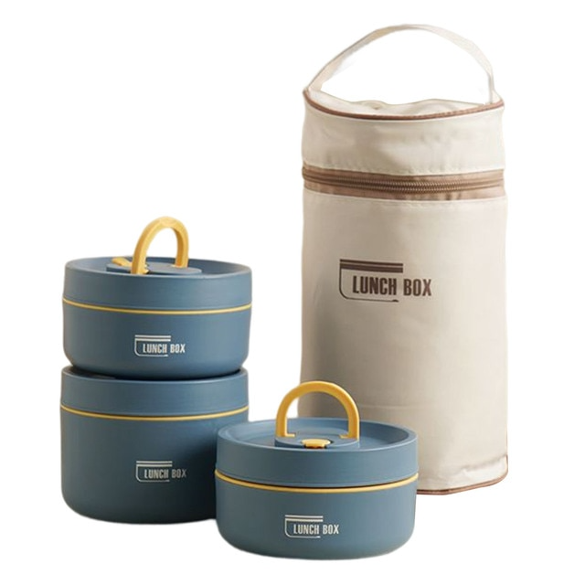 Wearclo | ThermoBox Multi-Layered Insulated Lunchbox with FREE Carry Bag