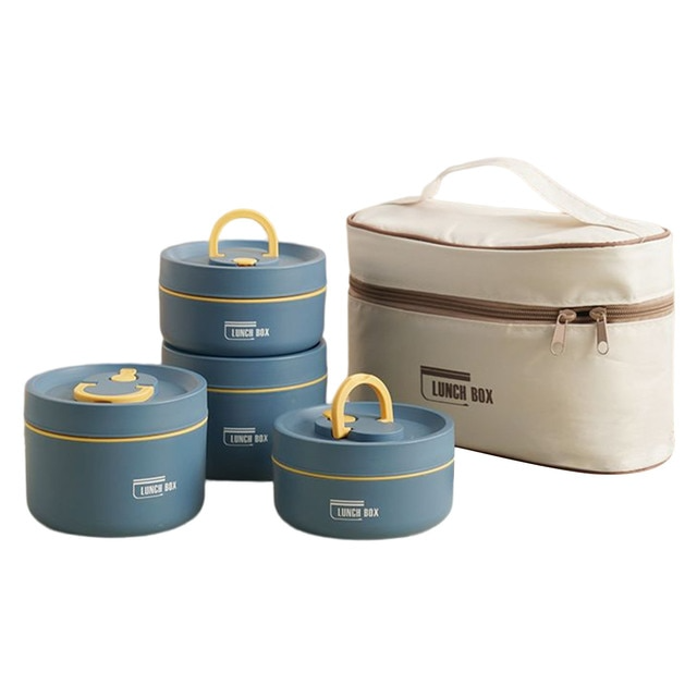 Wearclo | ThermoBox Multi-Layered Insulated Lunchbox with FREE Carry Bag