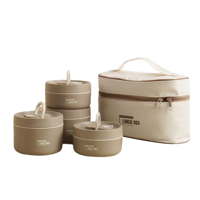 Wearclo | ThermoBox Multi-Layered Insulated Lunchbox with FREE Carry Bag