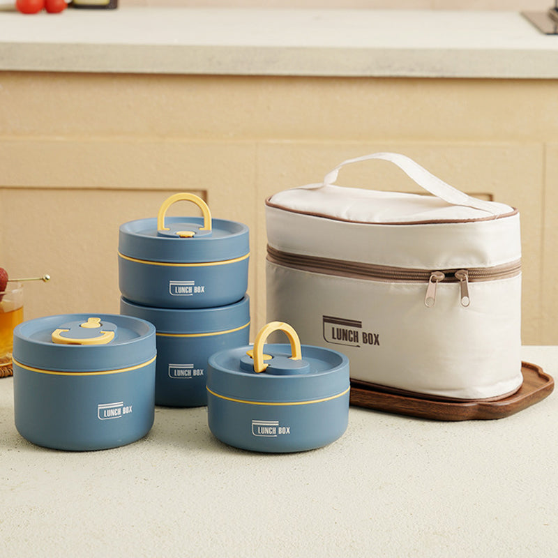 Wearclo | ThermoBox Multi-Layered Insulated Lunchbox with FREE Carry Bag