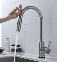Wearclo TouchTech Touchless Sensor Kitchen Faucet with Pull-Down Sprayer