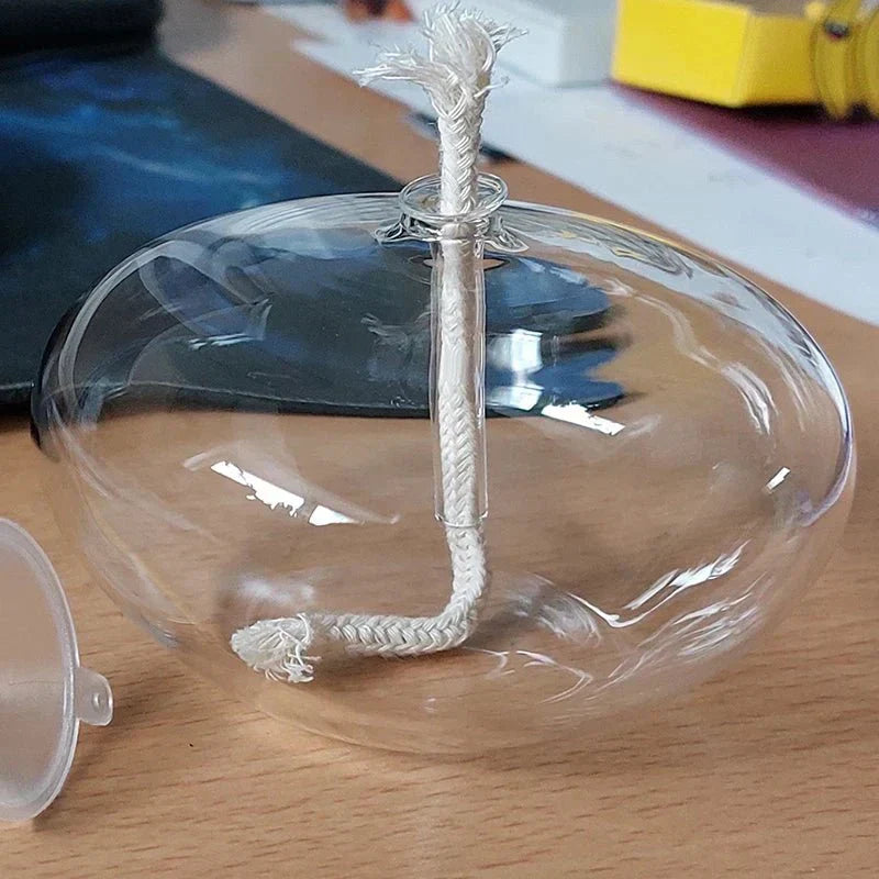 Wearclo | Transparent Oil Lamp Made of Glass as Candle Holder