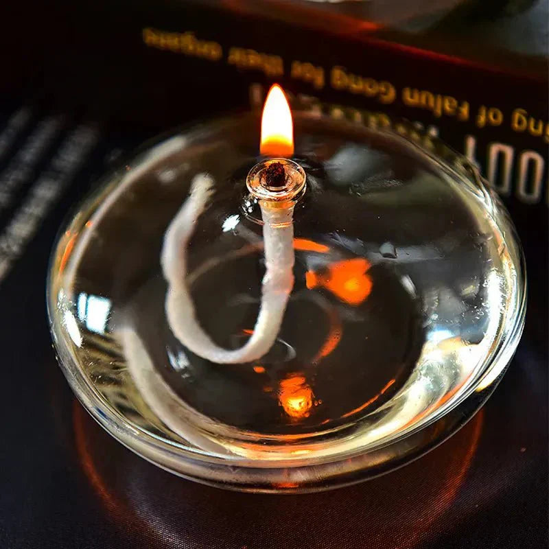 Wearclo | Transparent Oil Lamp Made of Glass as Candle Holder