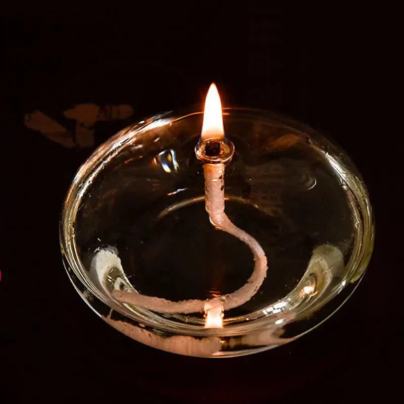 Wearclo | Transparent Oil Lamp Made of Glass as Candle Holder