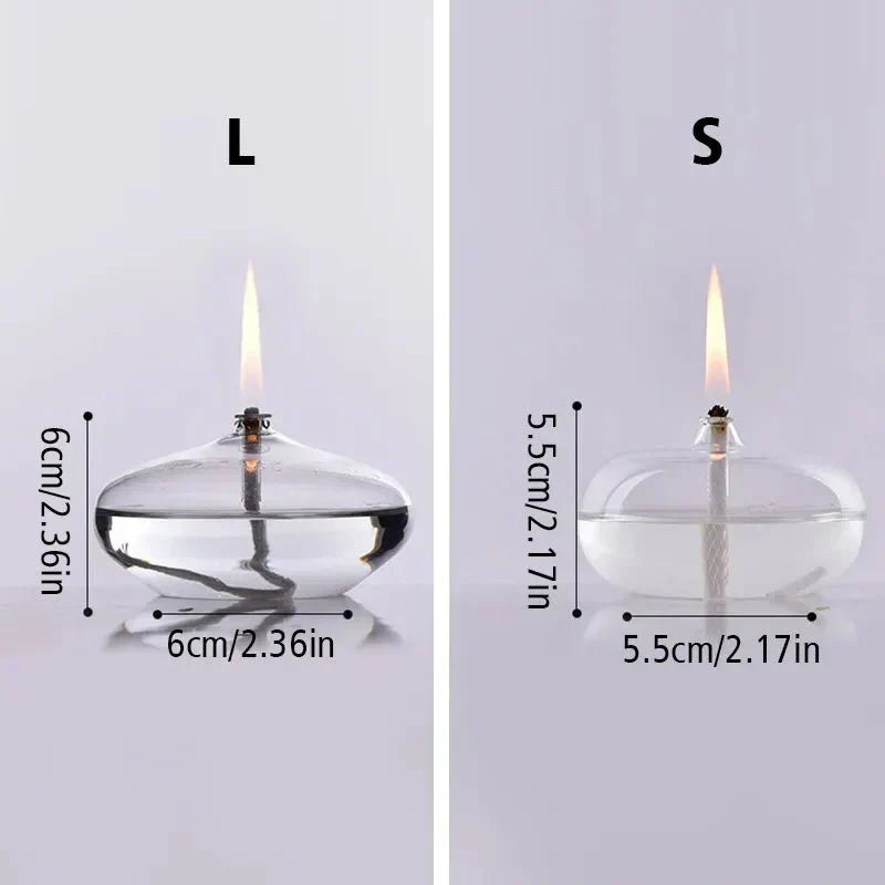Wearclo | Transparent Oil Lamp Made of Glass as Candle Holder