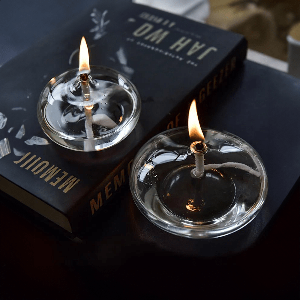 Wearclo | Transparent Oil Lamp Made of Glass as Candle Holder