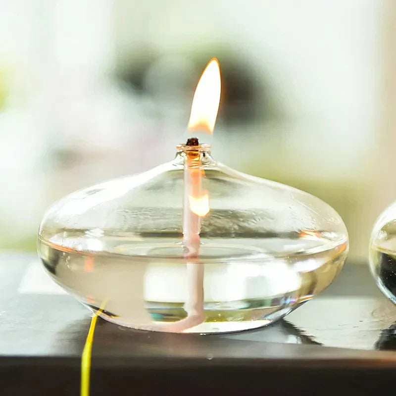 Wearclo | Transparent Oil Lamp Made of Glass as Candle Holder