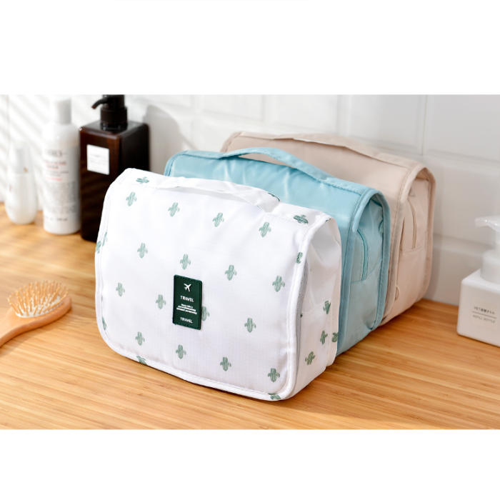 Wearclo Travel Cosmetic Bag | Waterproof & with Hook | Foldable & Padded | For Women & Men