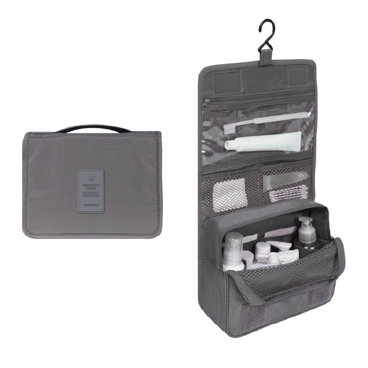Wearclo Travel Cosmetic Bag | Waterproof & with Hook | Foldable & Padded | For Women & Men