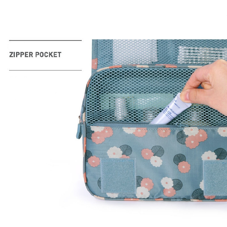 Wearclo Travel Cosmetic Bag | Waterproof & with Hook | Foldable & Padded | For Women & Men