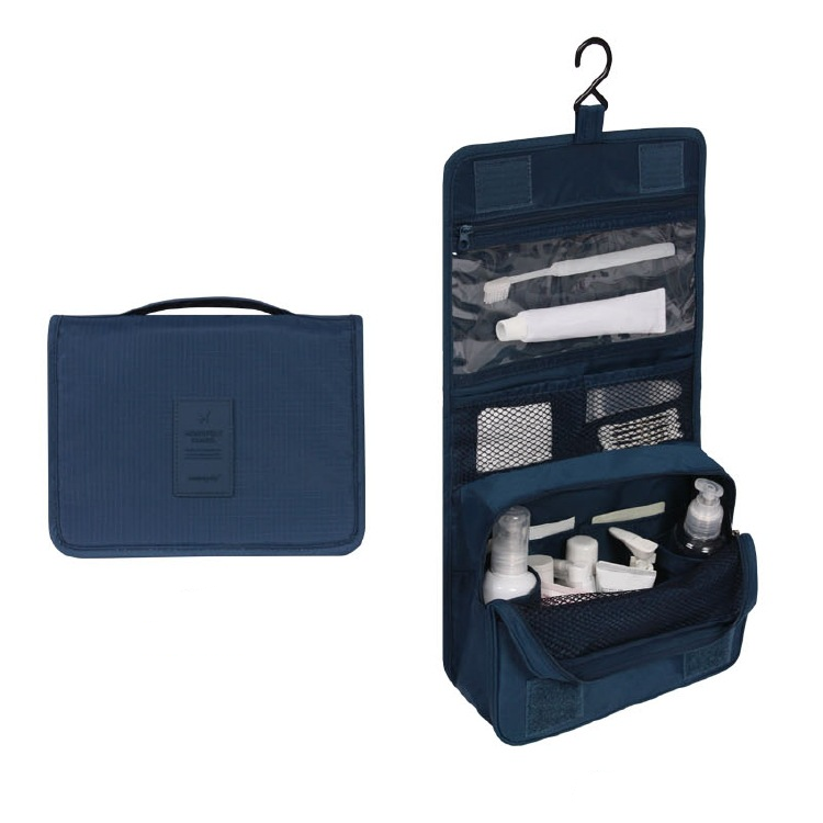 Wearclo Travel Cosmetic Bag | Waterproof & with Hook | Foldable & Padded | For Women & Men