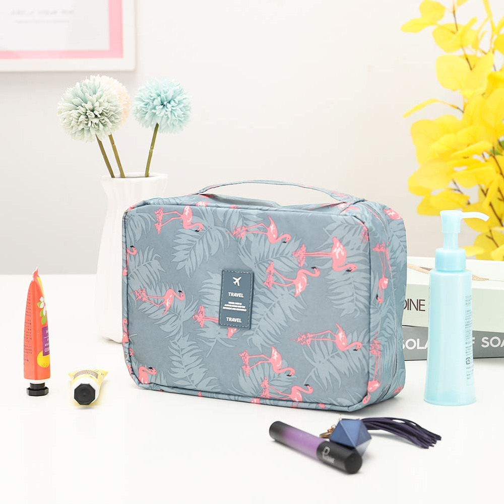 Wearclo Travel Cosmetic Bag | Waterproof & with Hook | Foldable & Padded | For Women & Men