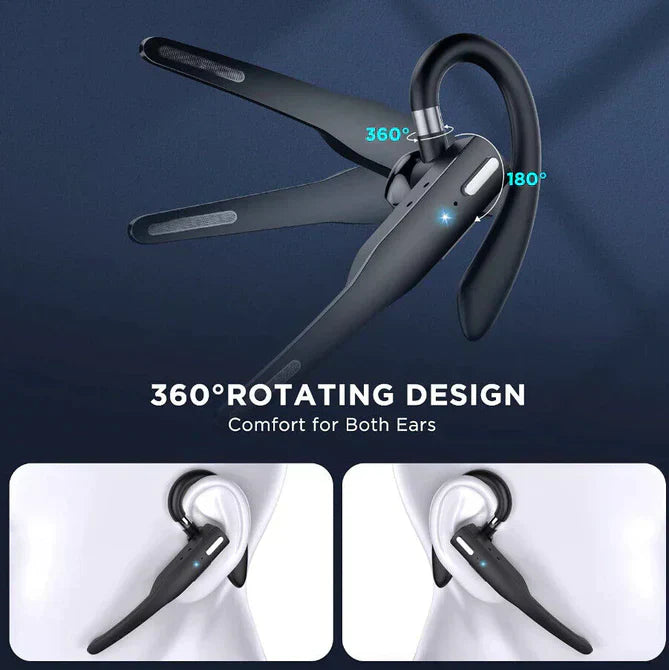 Wearclo | Trucker Dual Mic Wireless Bluetooth 5.1 Noise Cancelling Headset/Earphones