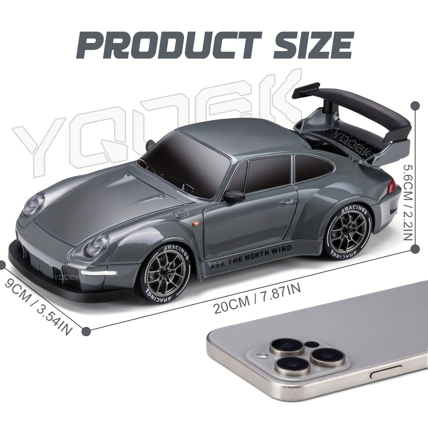 Wearclo | Ultimate 1:24 RC Drift Car with LED Wheels – Rechargeable 4WD Racing Toy