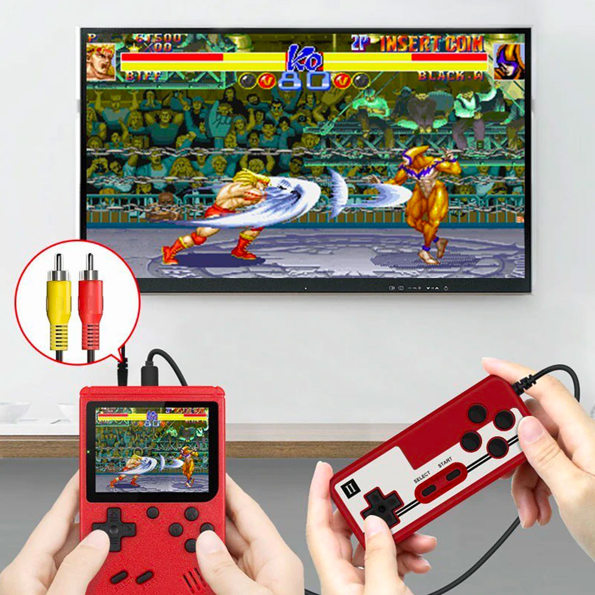 Wearclo | Ultimate 400-in-1 Retro Gaming Console – Classic Portable Handheld Game Player with TV Output