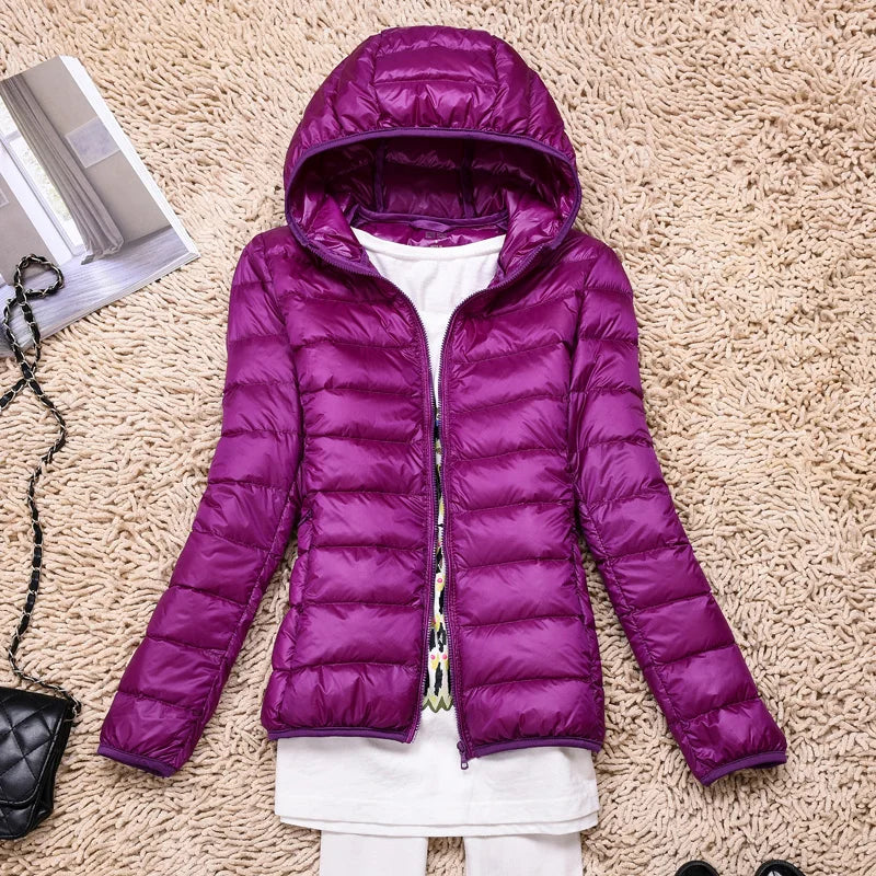 Wearclo | Ultralight Women's Down Jacket with Hood