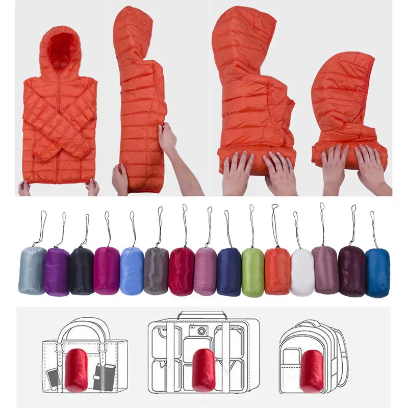 Wearclo | Ultralight Women's Down Jacket with Hood
