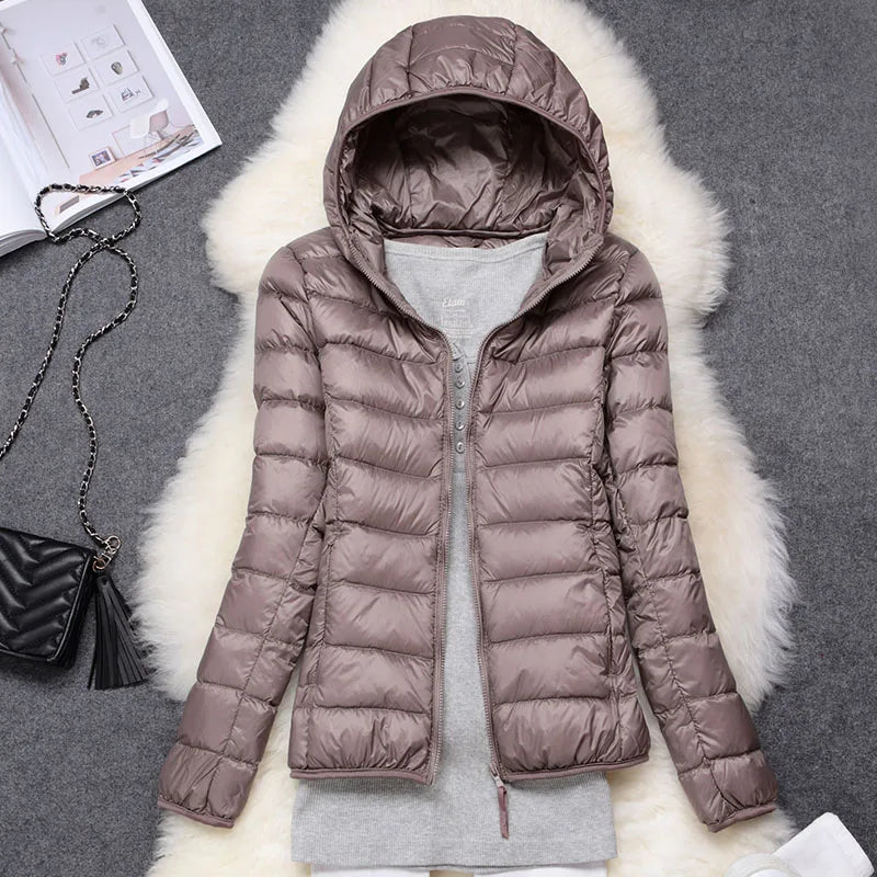 Wearclo | Ultralight Women's Down Jacket with Hood