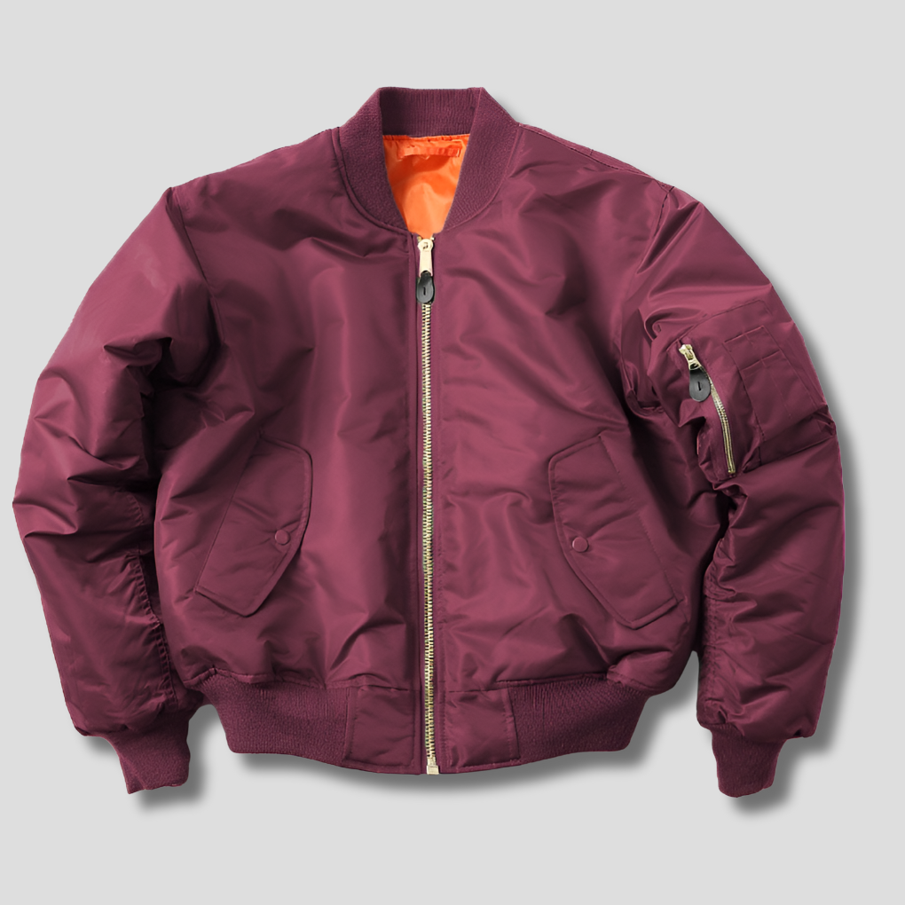 Wearclo | Unisex Bomber Jacket with Zipper