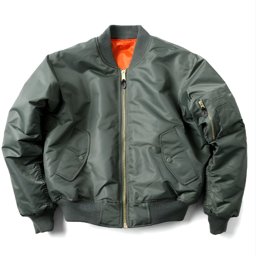 Wearclo | Unisex Bomber Jacket with Zipper