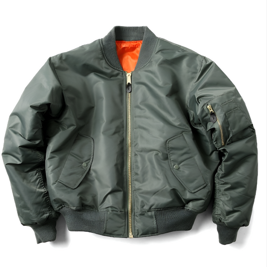 Wearclo | Unisex Bomber Jacket with Zipper