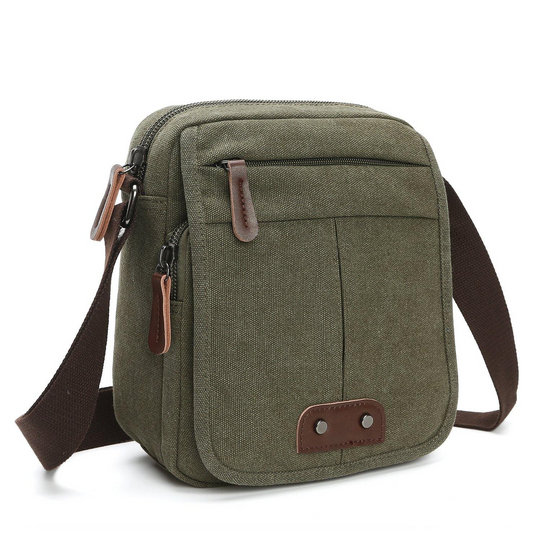 Wearclo | Unisex Crossbody Canvas Bag With Adjustable Strap