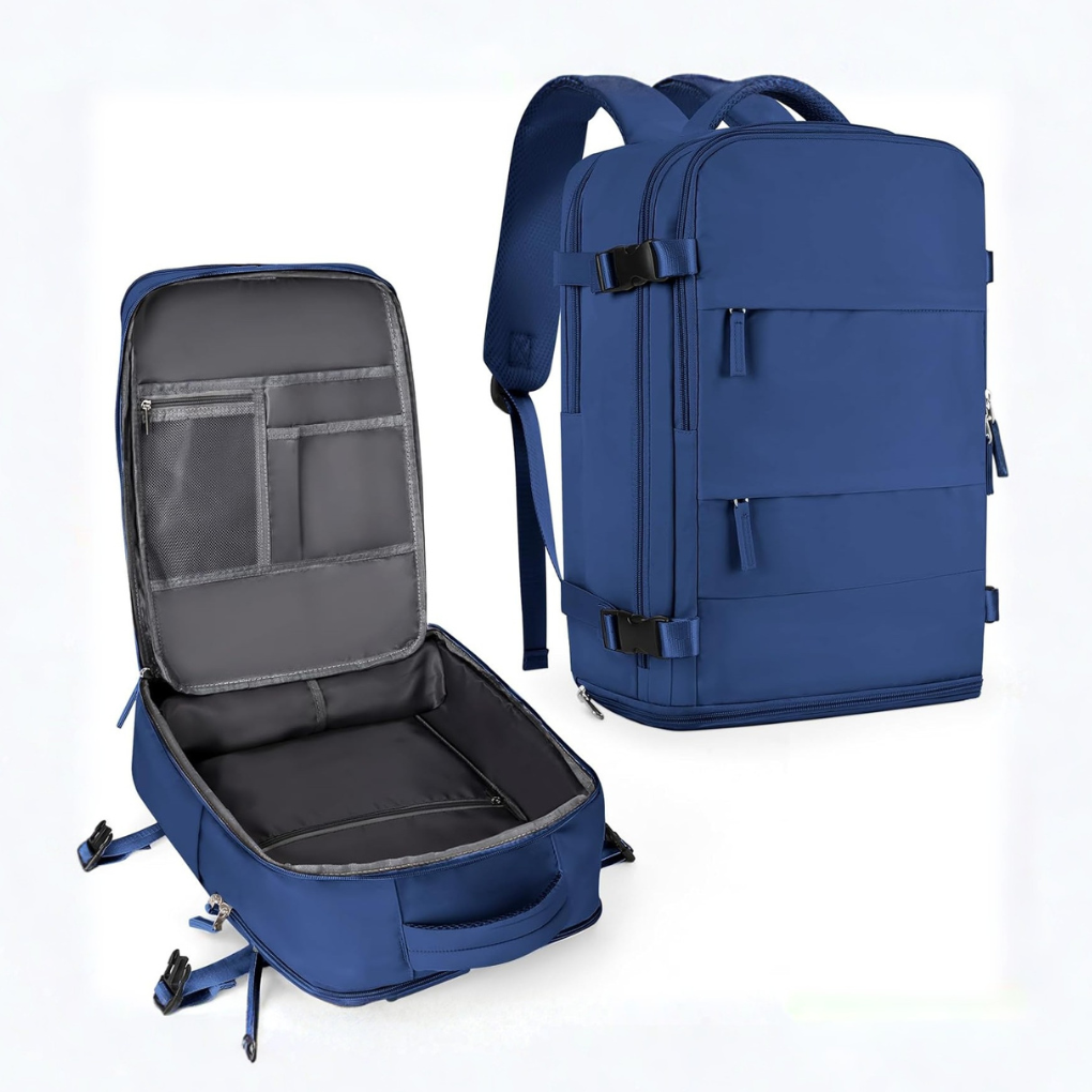 Wearclo | Unisex Travel Backpack with Dedicated Shoe Compartment