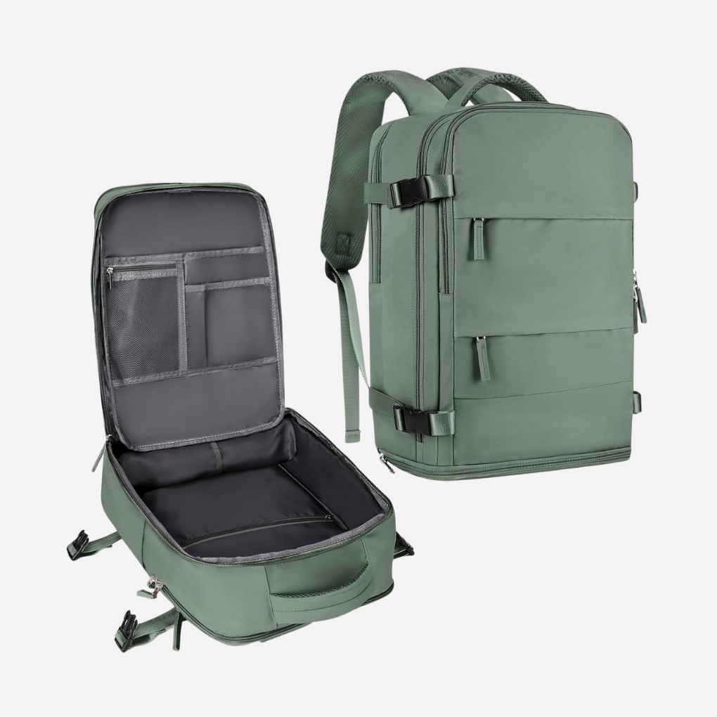 Wearclo | Unisex Travel Backpack with Dedicated Shoe Compartment