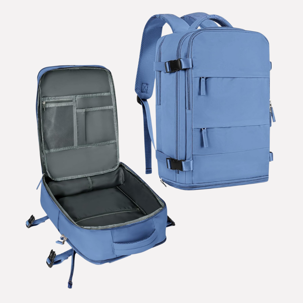 Wearclo | Unisex Travel Backpack with Dedicated Shoe Compartment