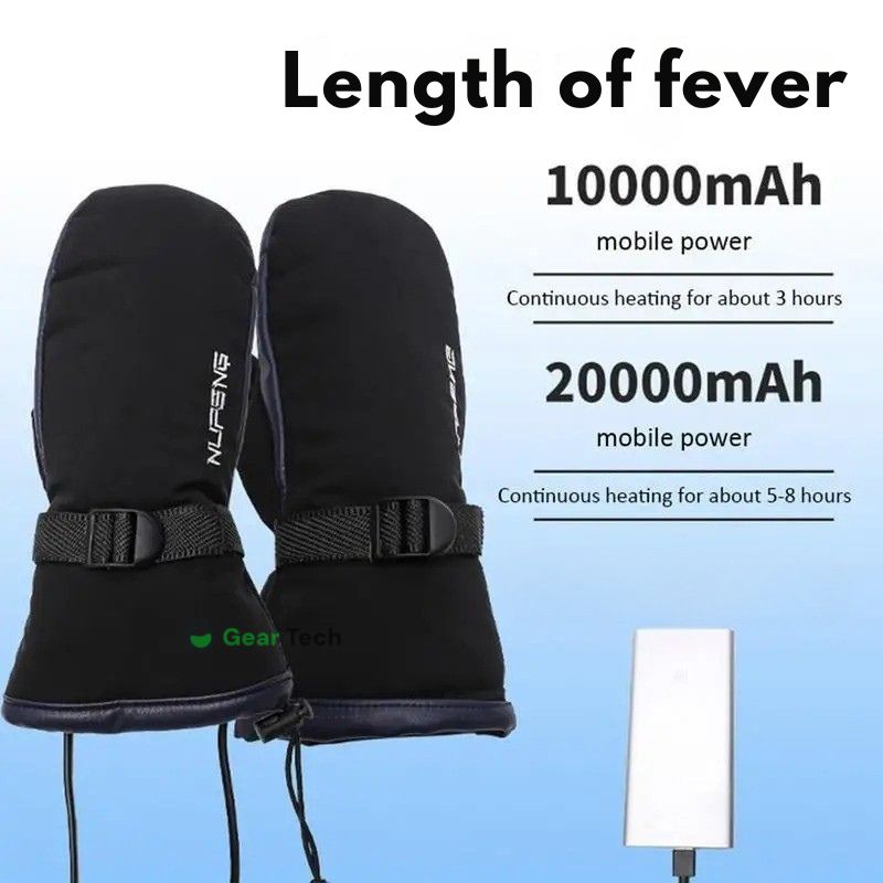 Wearclo | USB Electric Heated Gloves | Plug-and-play, dual-sided heating, waterproof design, suitable for skiing, hiking, and daily winter protection