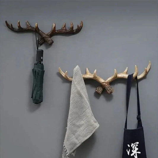Wearclo | Vintage Antler Wall Hook Rustic Coat Rack