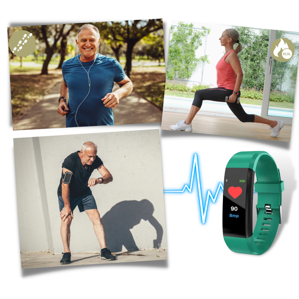 Wearclo | VitaWatch | Senior Smartwatch with Health Monitor and Large LED Screen