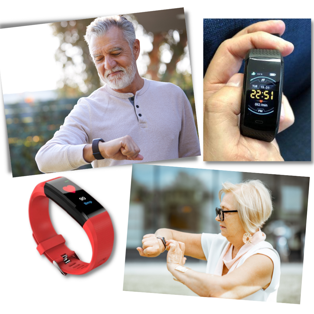 Wearclo | VitaWatch | Senior Smartwatch with Health Monitor and Large LED Screen