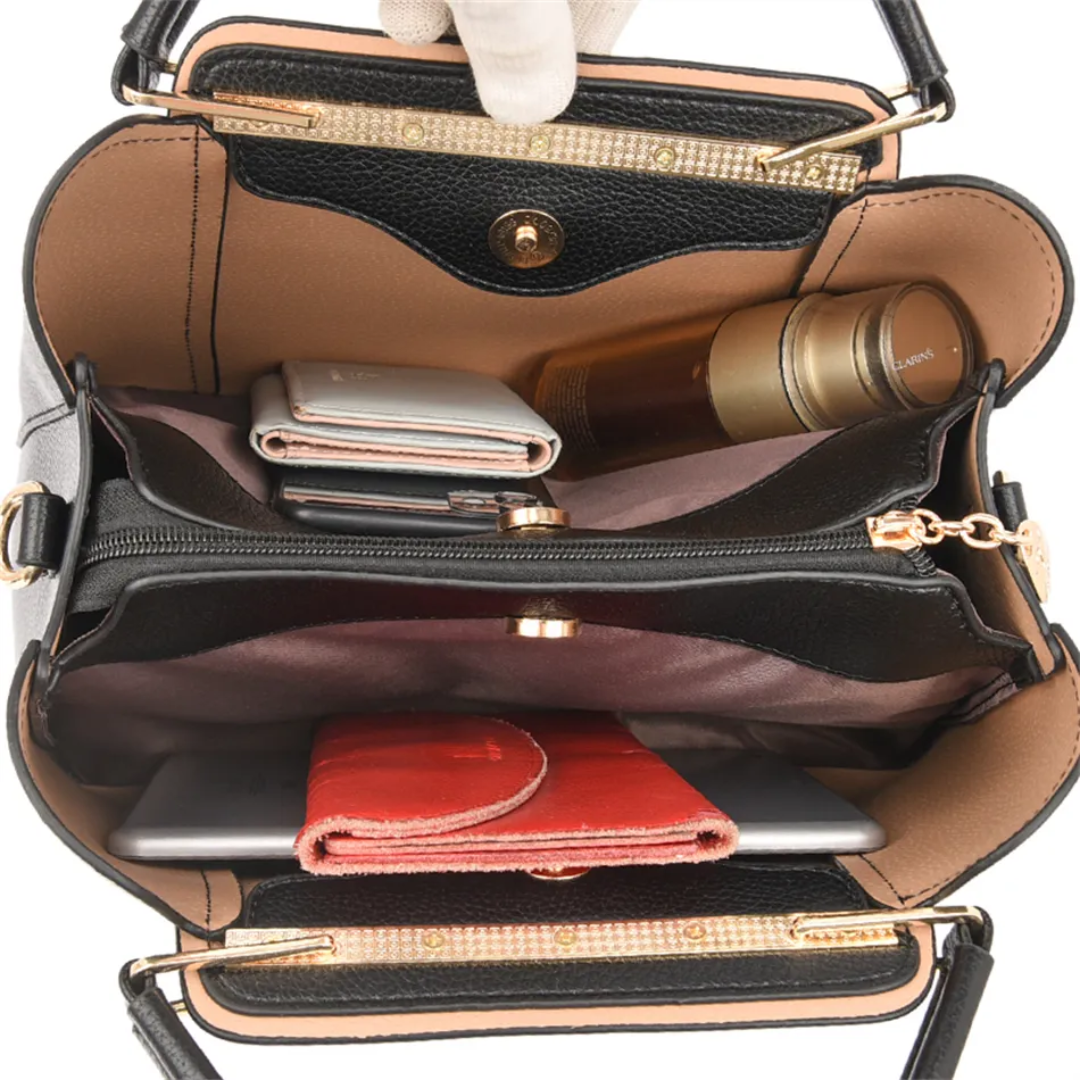 Wearclo | Vivian Luxurious Shoulder Bag – Elegant PU Leather Handbag with Crossbody Strap