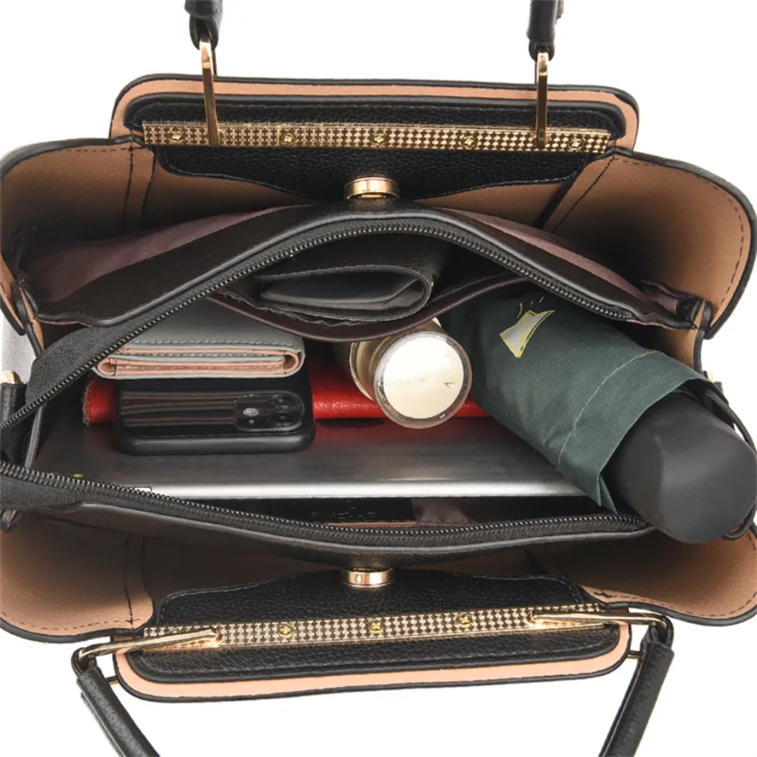 Wearclo | Vivian Luxurious Shoulder Bag – Elegant PU Leather Handbag with Crossbody Strap