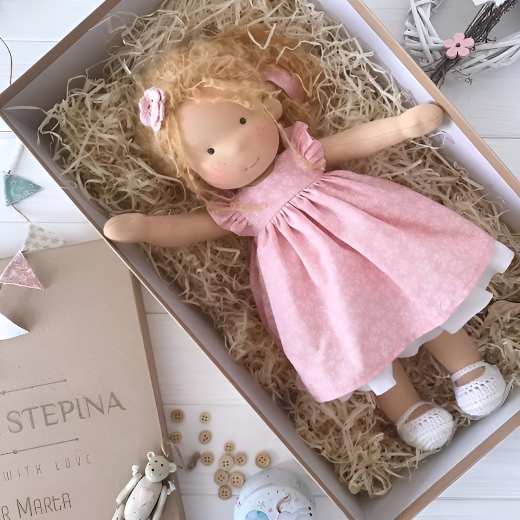 Wearclo | Waldorf Doll - Handmade Fabric Doll for Imaginative Play