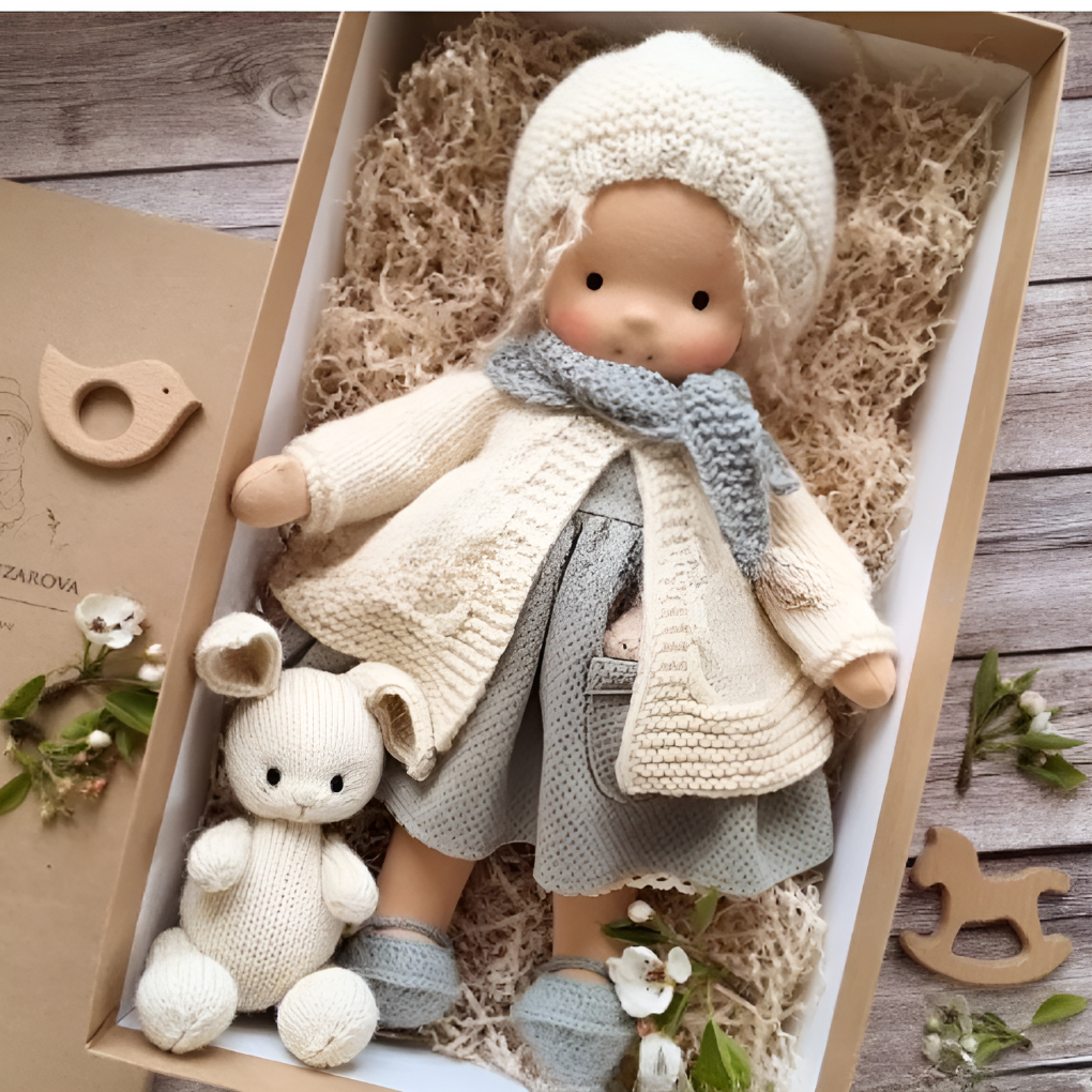 Wearclo | Waldorf Doll - Handmade Fabric Doll for Imaginative Play