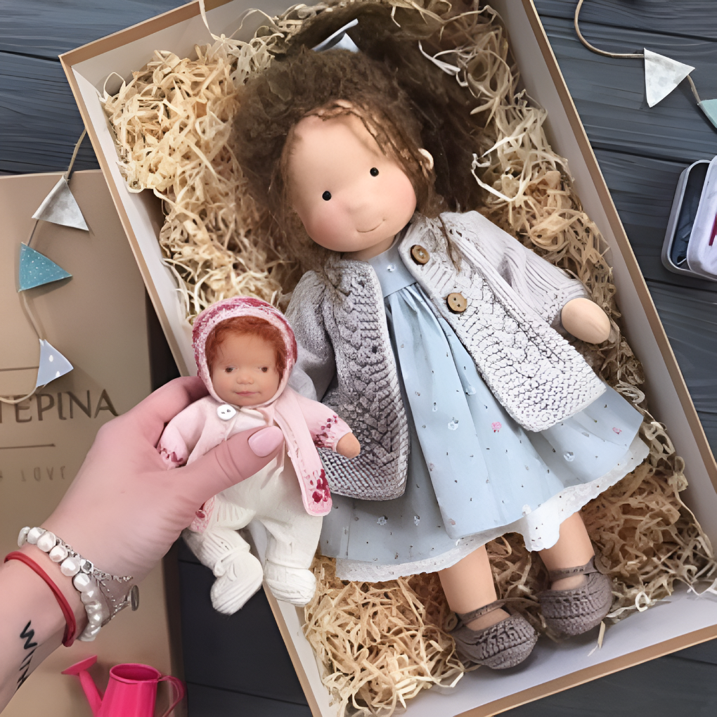 Wearclo | Waldorf Doll - Handmade Fabric Doll for Imaginative Play