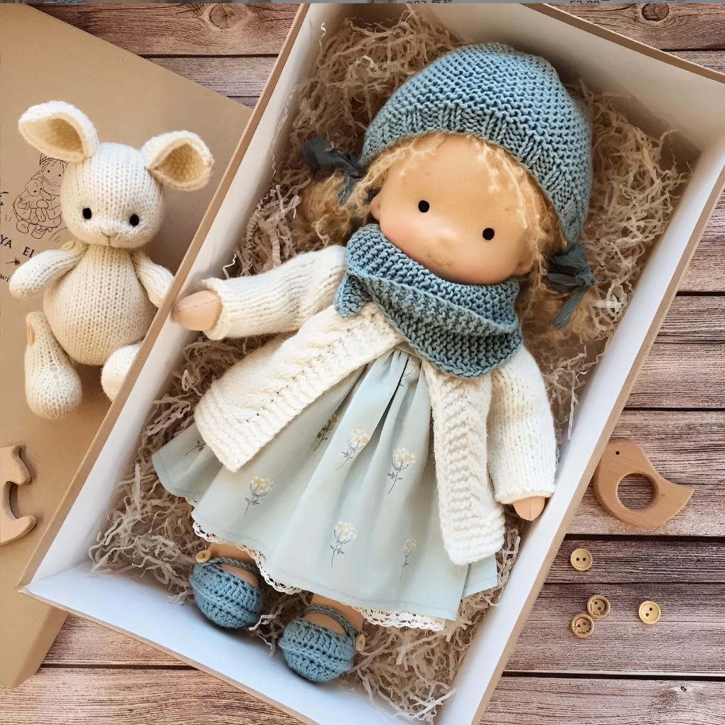 Wearclo | Waldorf Doll - Handmade Fabric Doll for Imaginative Play
