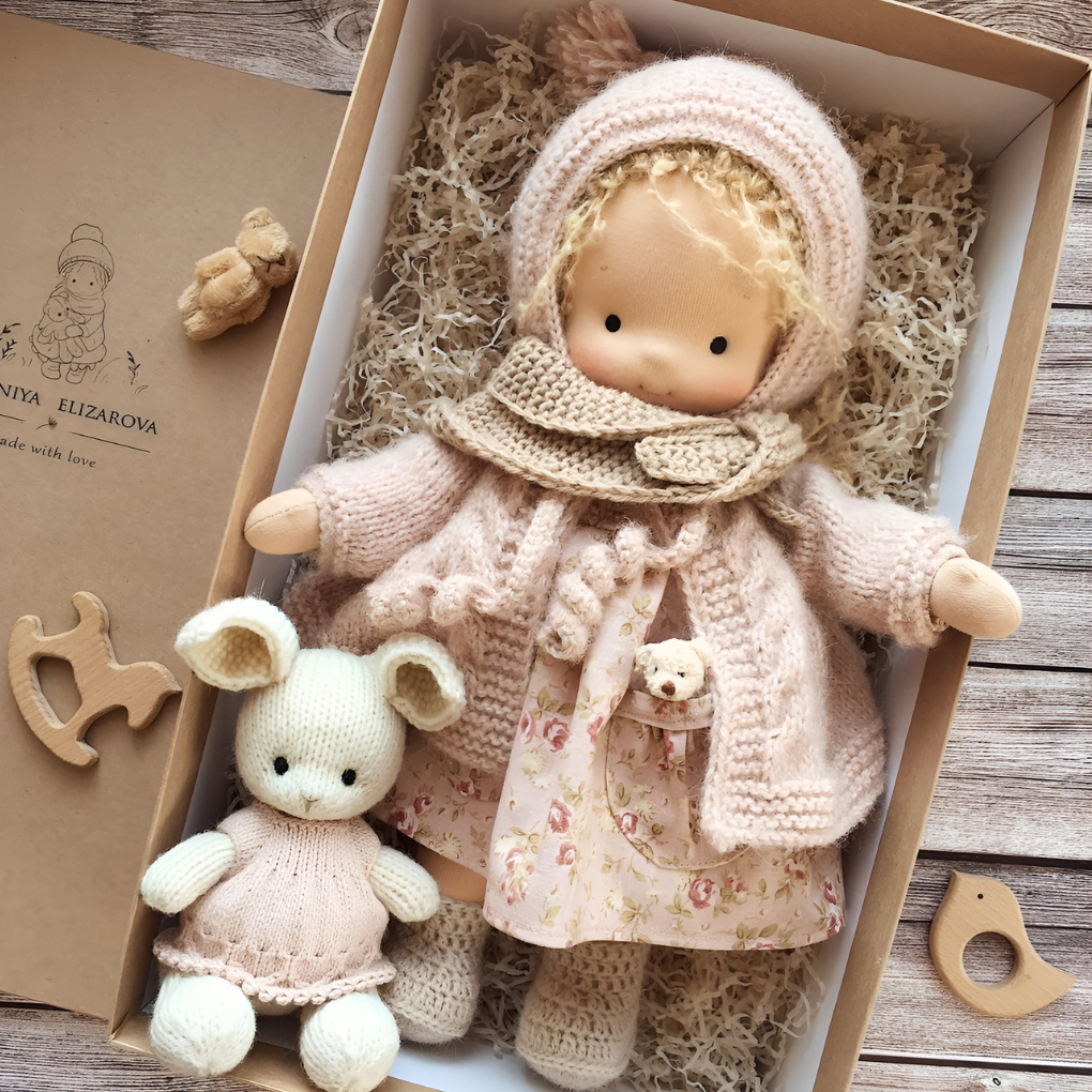 Wearclo | Waldorf Doll - Handmade Fabric Doll for Imaginative Play
