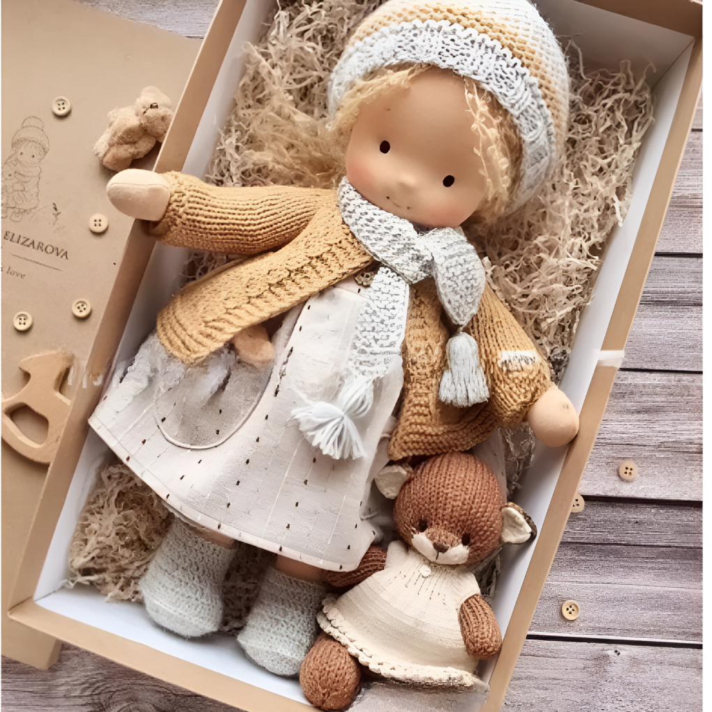 Wearclo | Waldorf Doll - Handmade Fabric Doll for Imaginative Play