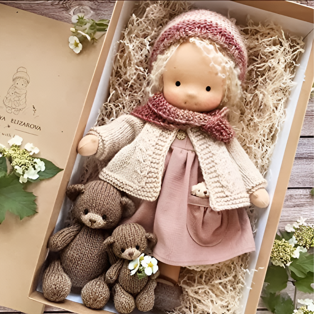 Wearclo | Waldorf Doll - Handmade Fabric Doll for Imaginative Play