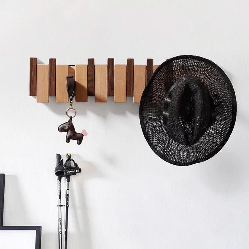 Wearclo | Wall Coat Rack in Piano Design | Handmade Wood | Natural